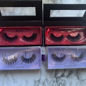 Lash bundle, glamlite mikayla and red rose lashes.
